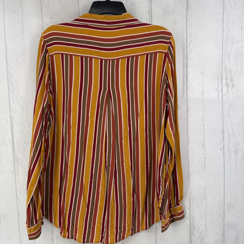 XL l/s stripe button shirt