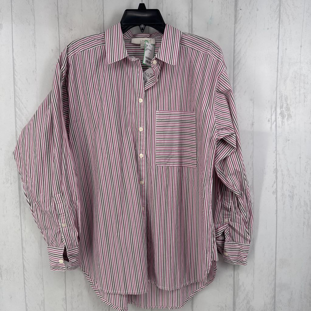 S l/s pin stripe button shirt