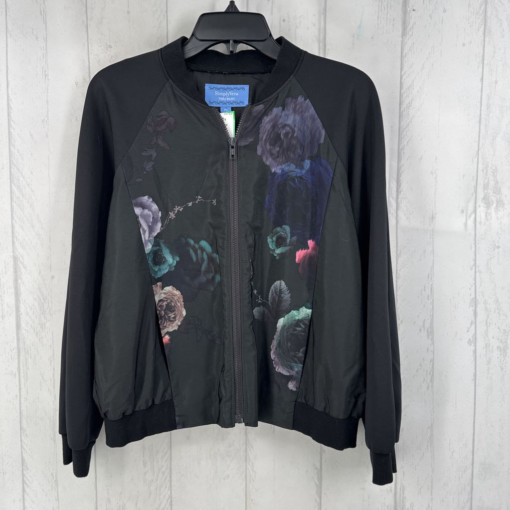 PL l/s zip floral jacket