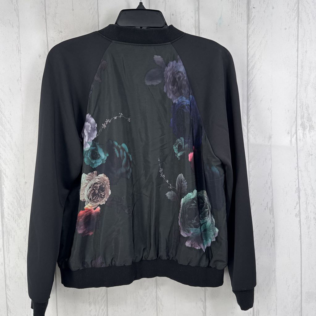 PL l/s zip floral jacket