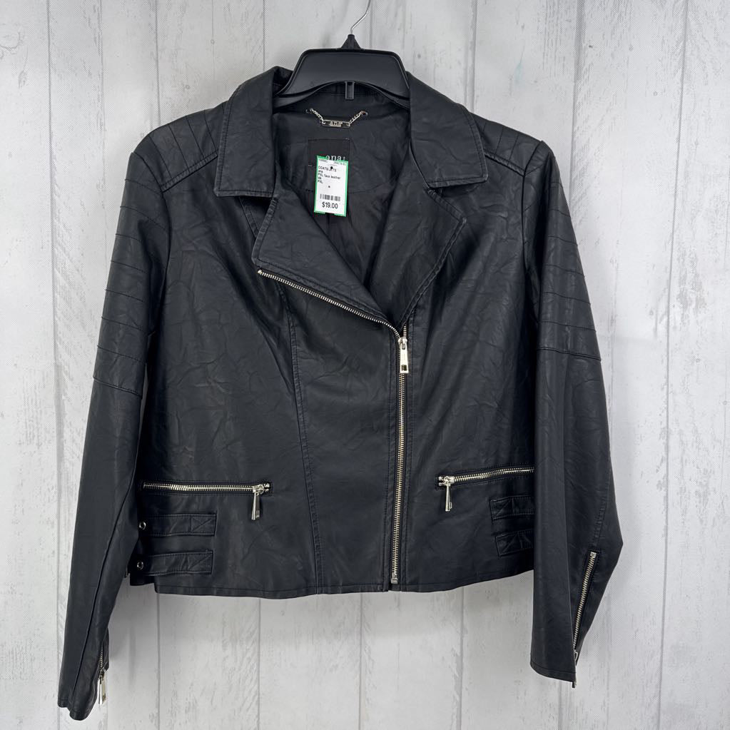 PXL faux leather moto jacket