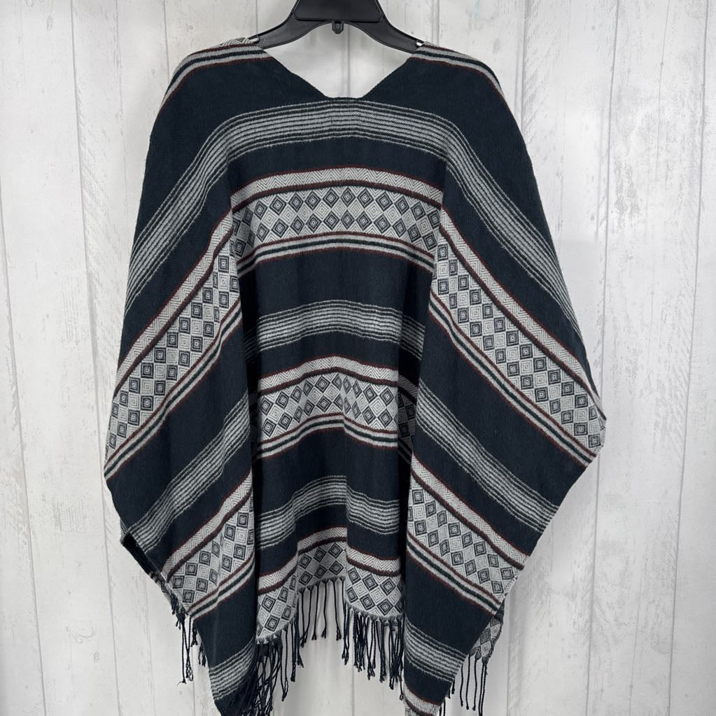 O/S fringe hem ruana