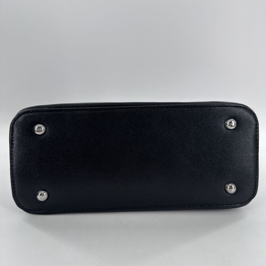 vegan leather logo handbag