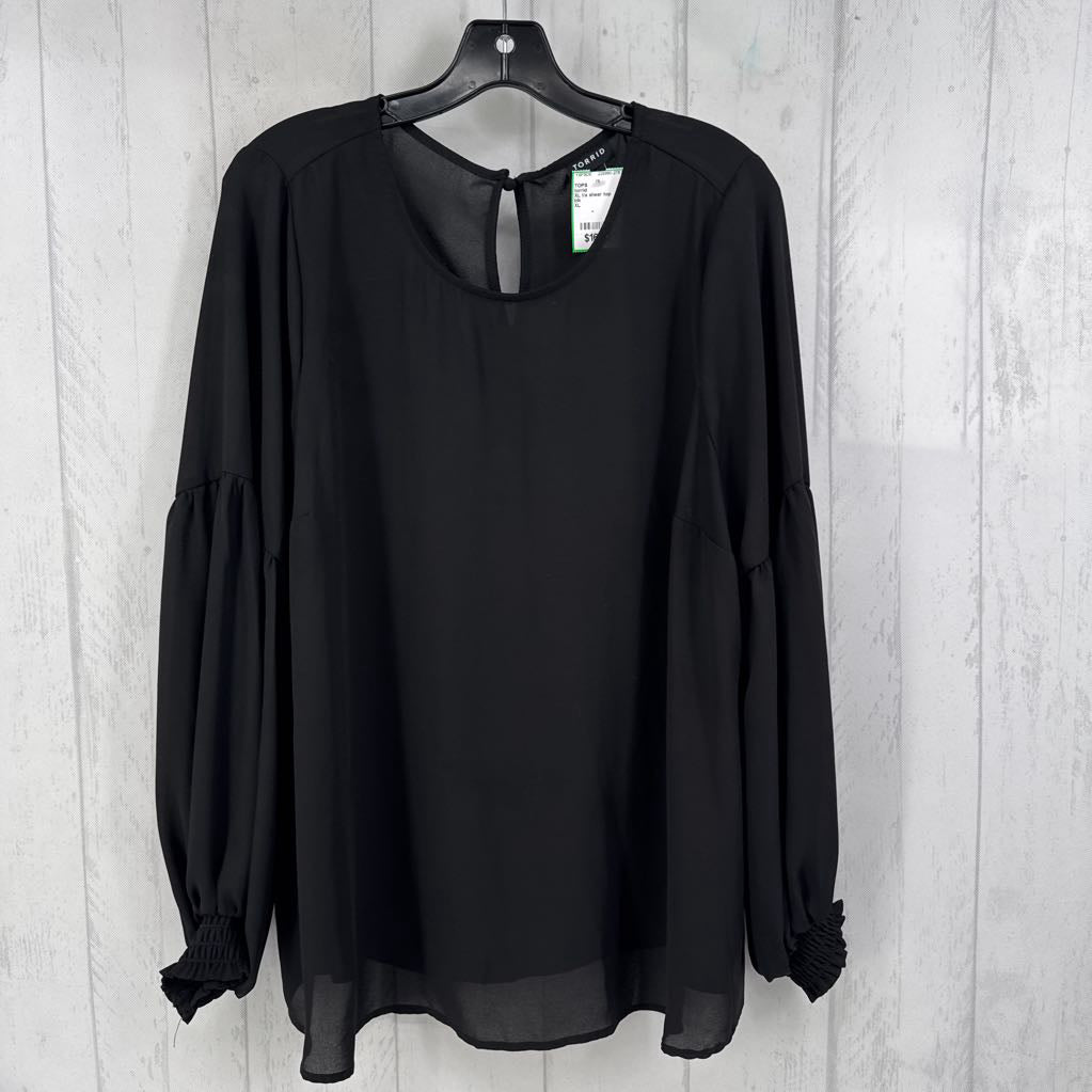 XL l/s sheer top