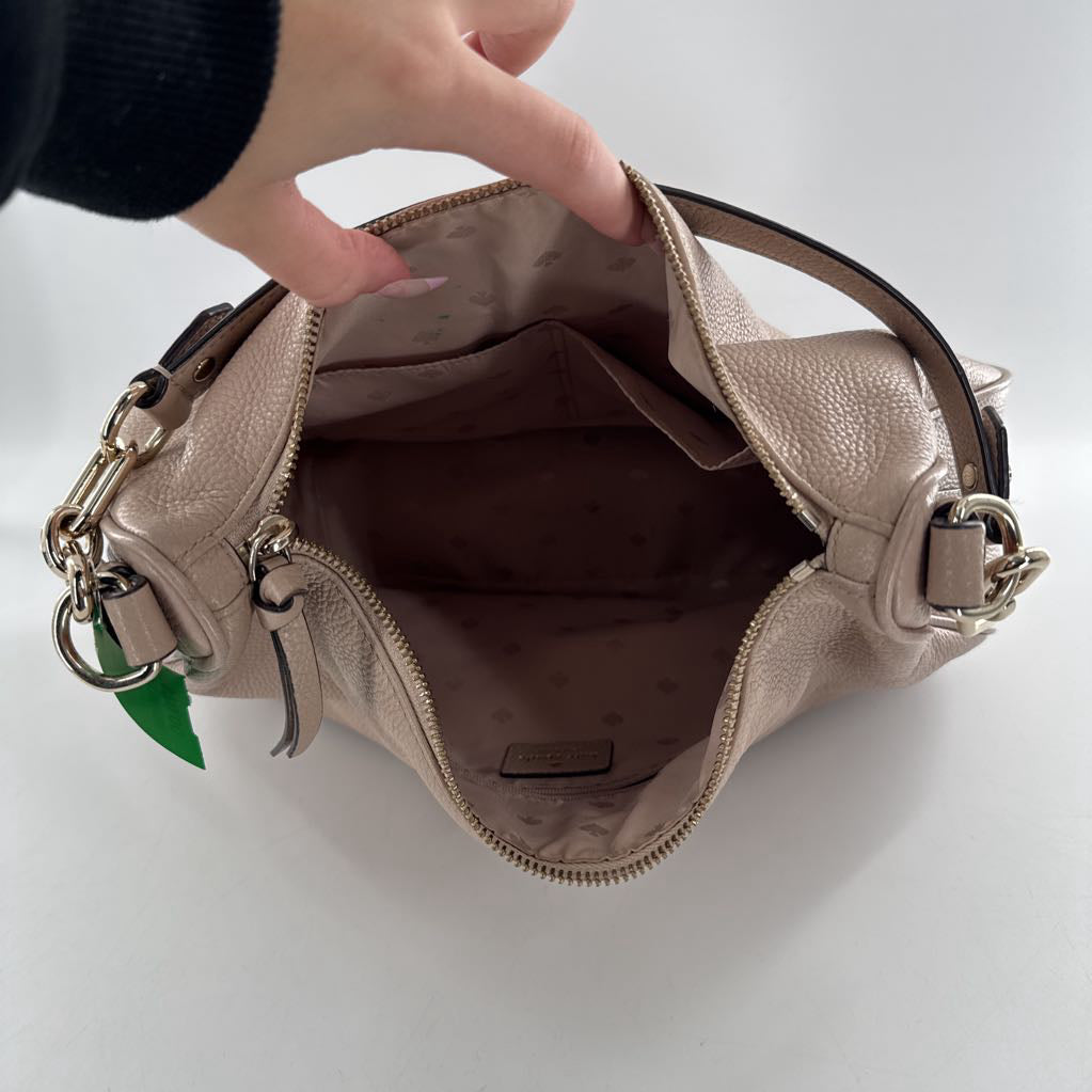 pebbled leather handbag