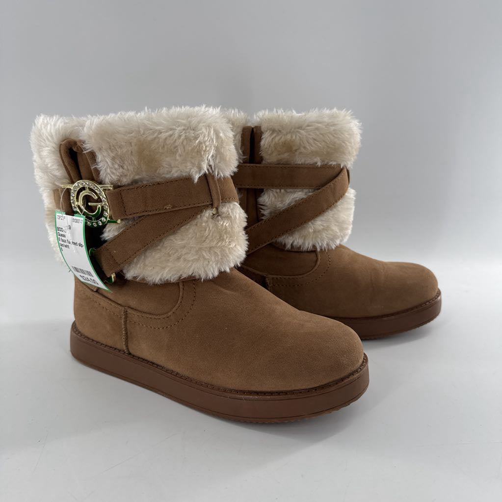 6 faux fur lined slip-on boot