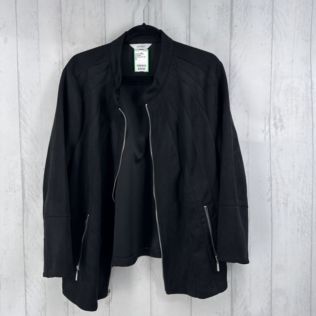 2X zip-up 3/4 slv jacket