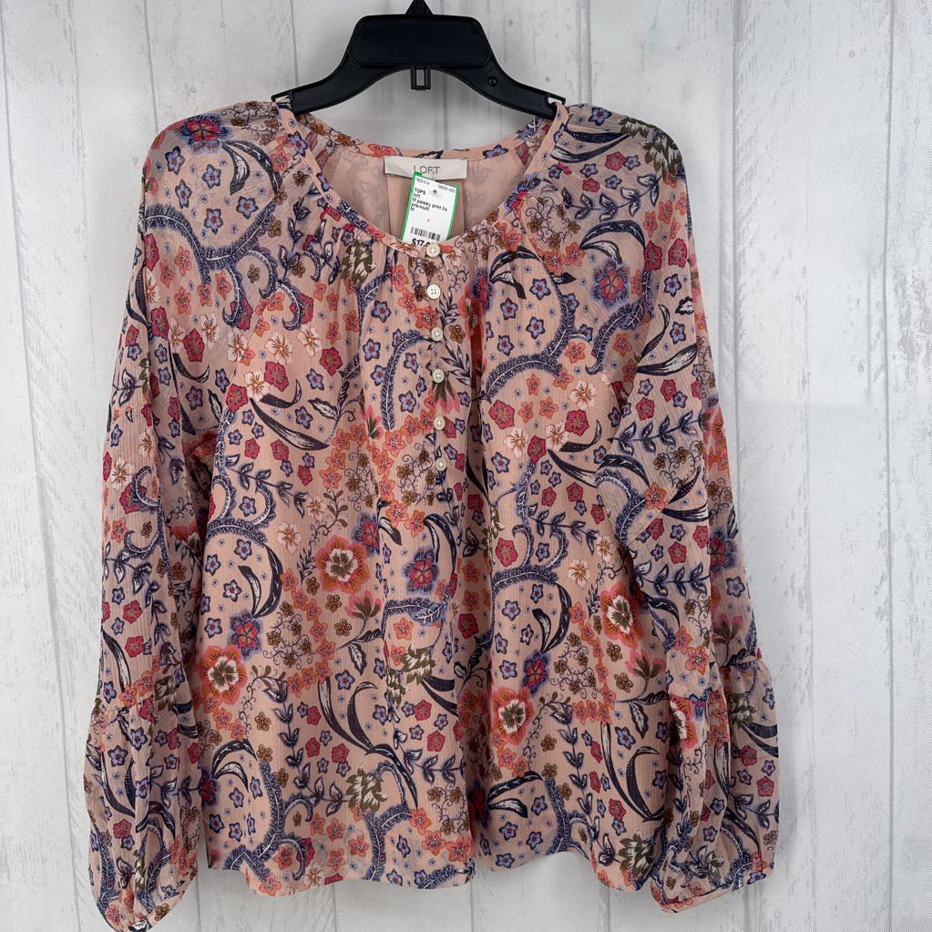 M paisley print l/s top