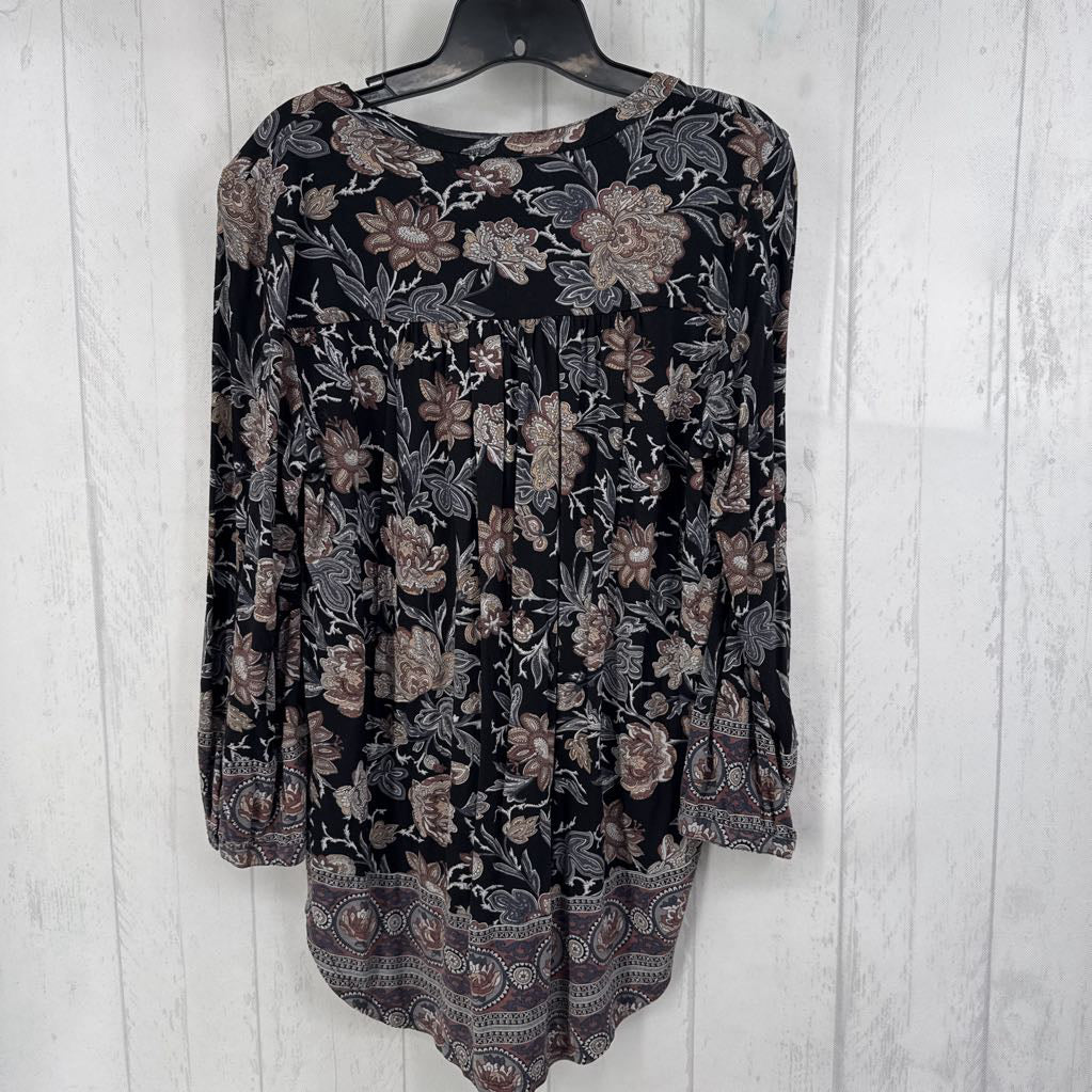L paisley print l/s top