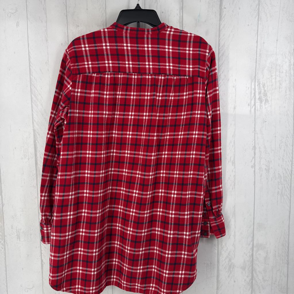 L plaid button down l/s top