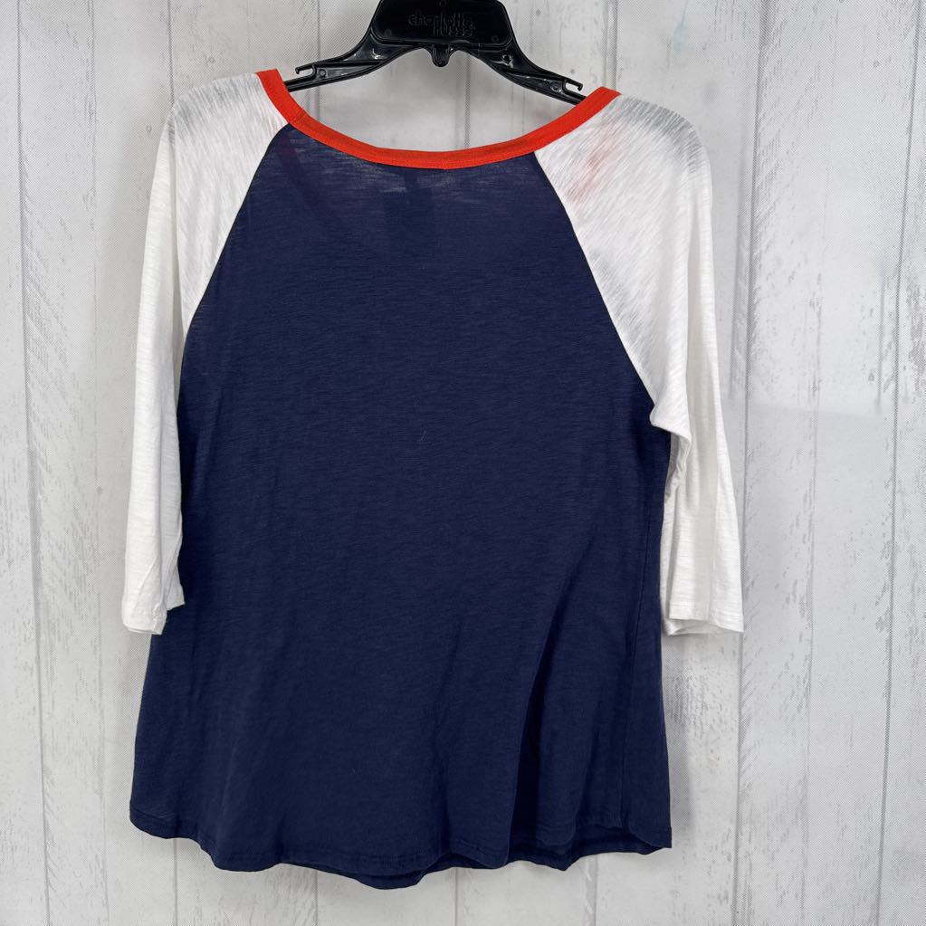 M colorblock 3/4 slv tee