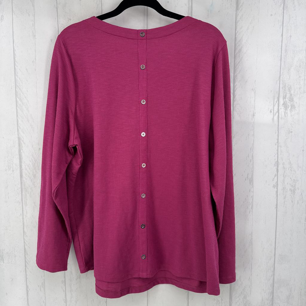 2X textured crewneck l/s top