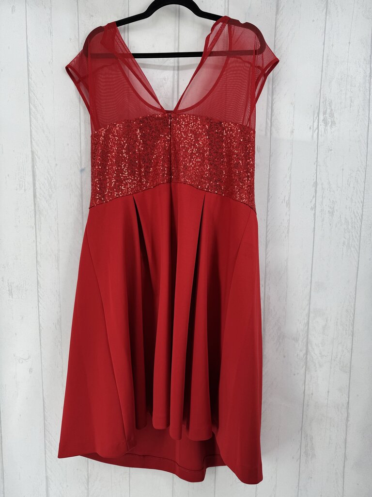 18W sequin slvls a-line dress