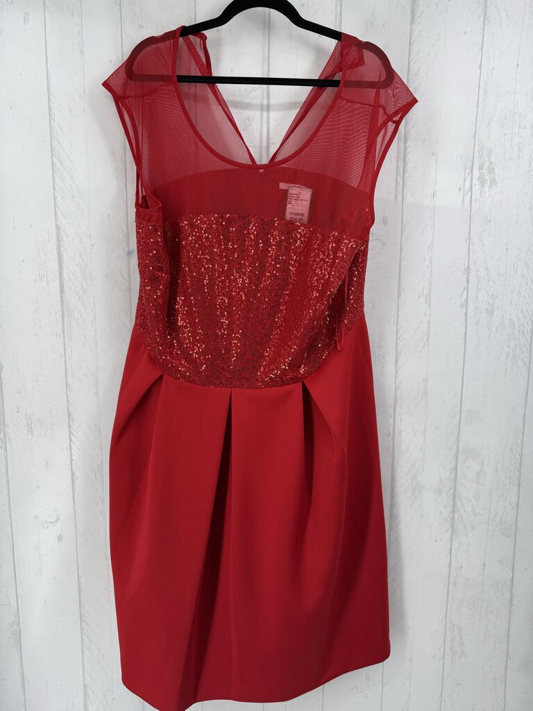 18W sequin slvls a-line dress