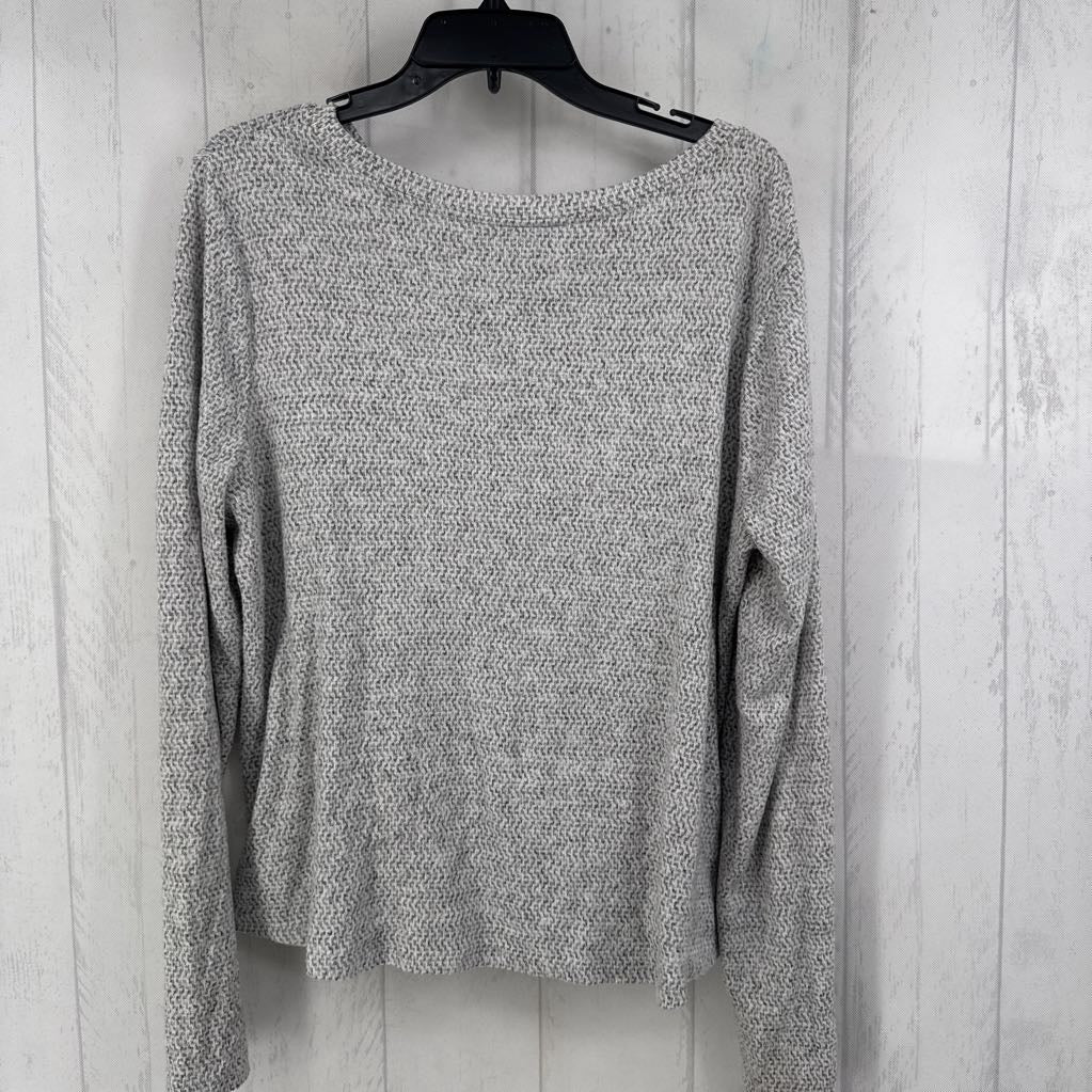 XXL textured gathered l/s top