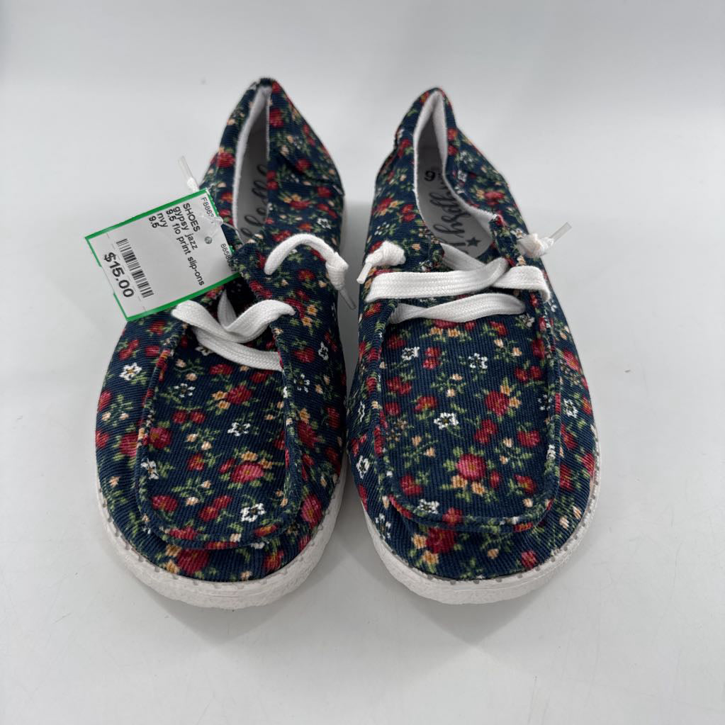 9.5 flo print slip-ons