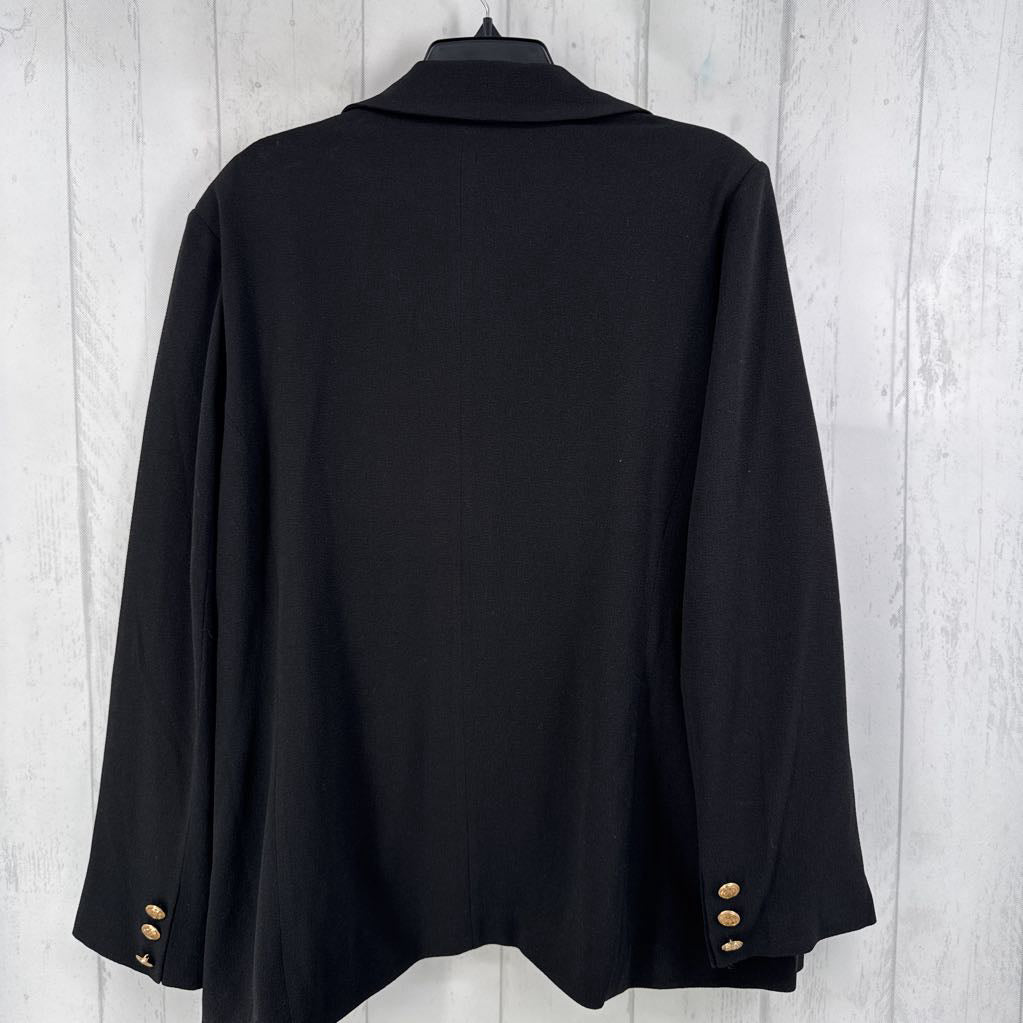 2X gold button detail blazer