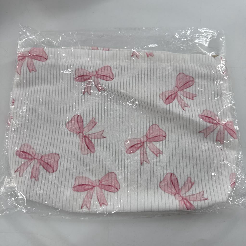 cosmetic bag-pink bows
