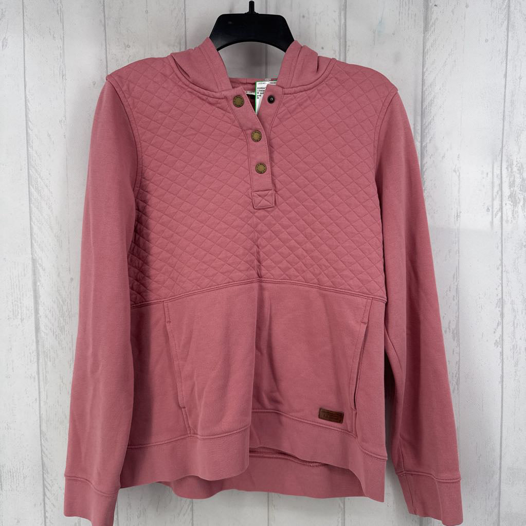 M quilted quarter button down hoodie