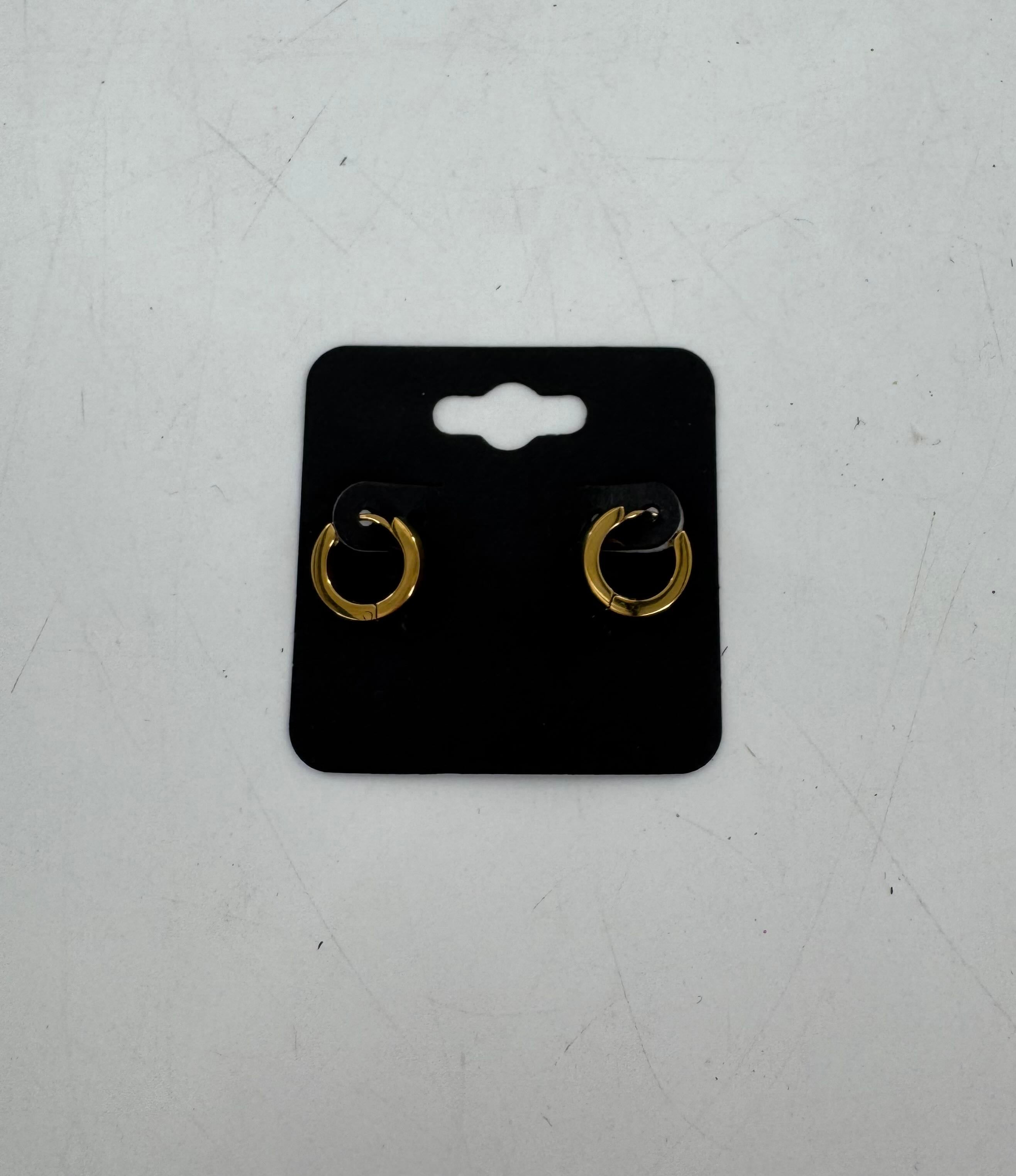 gold tone huggie hoops