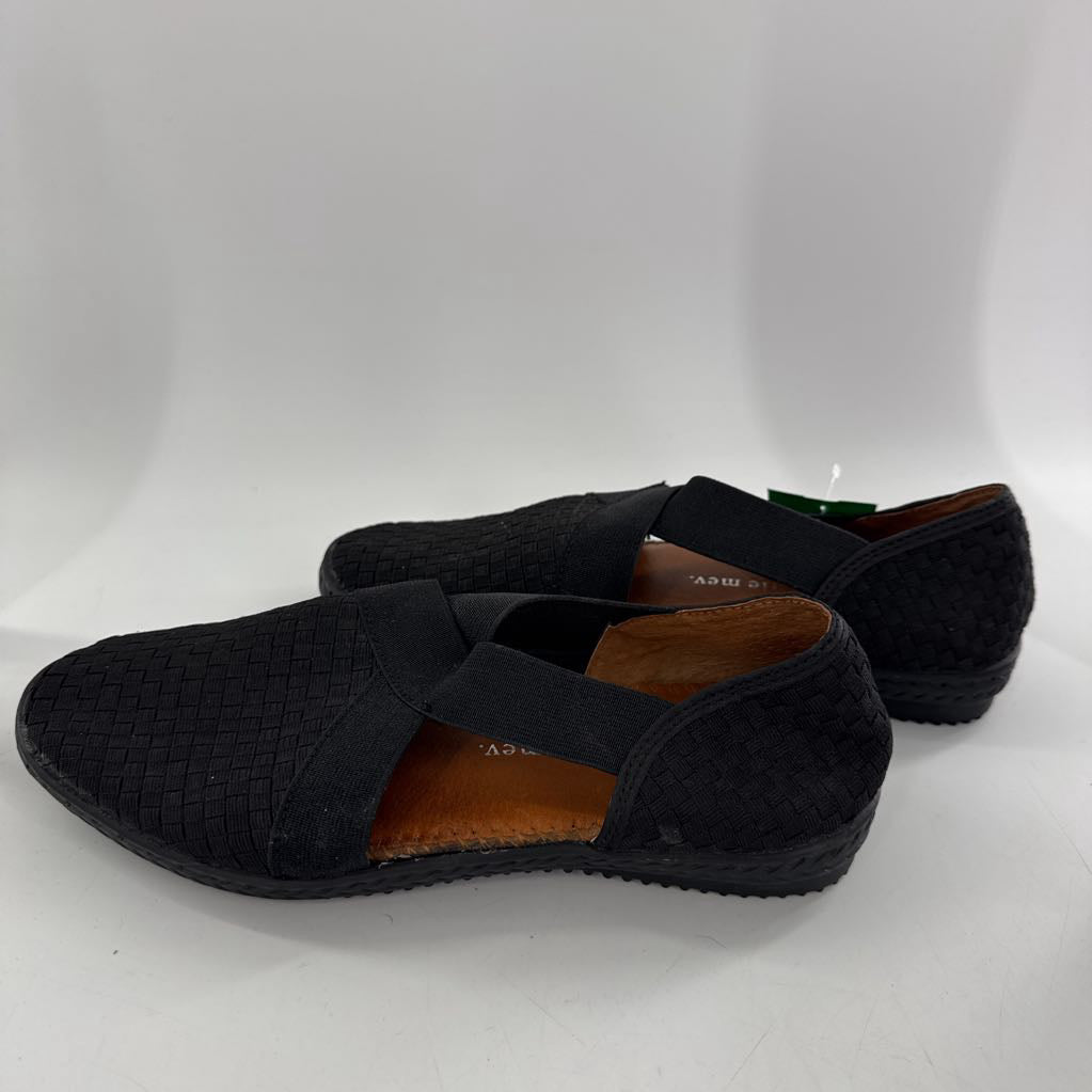 8 woven cut-out slip-ons