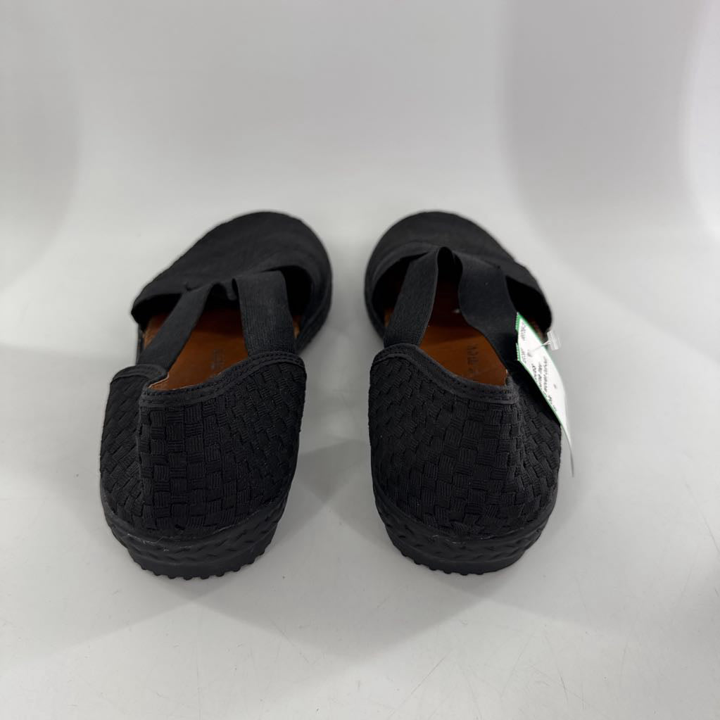 8 woven cut-out slip-ons