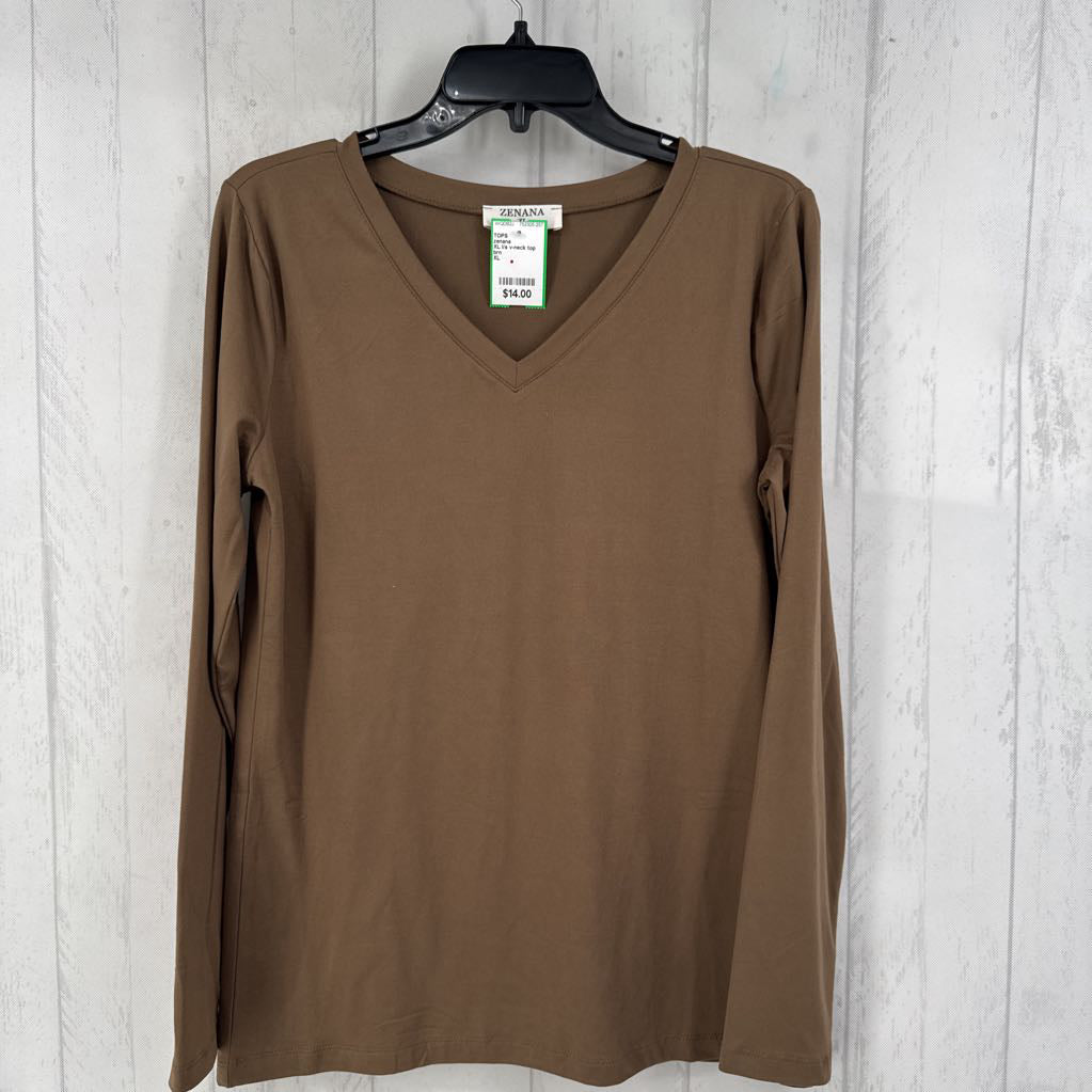 XL l/s v-neck top