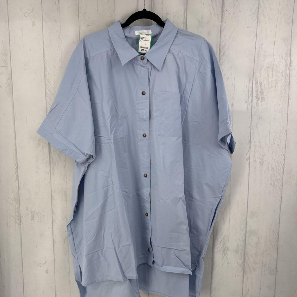 L cuff s/s button shirt dress