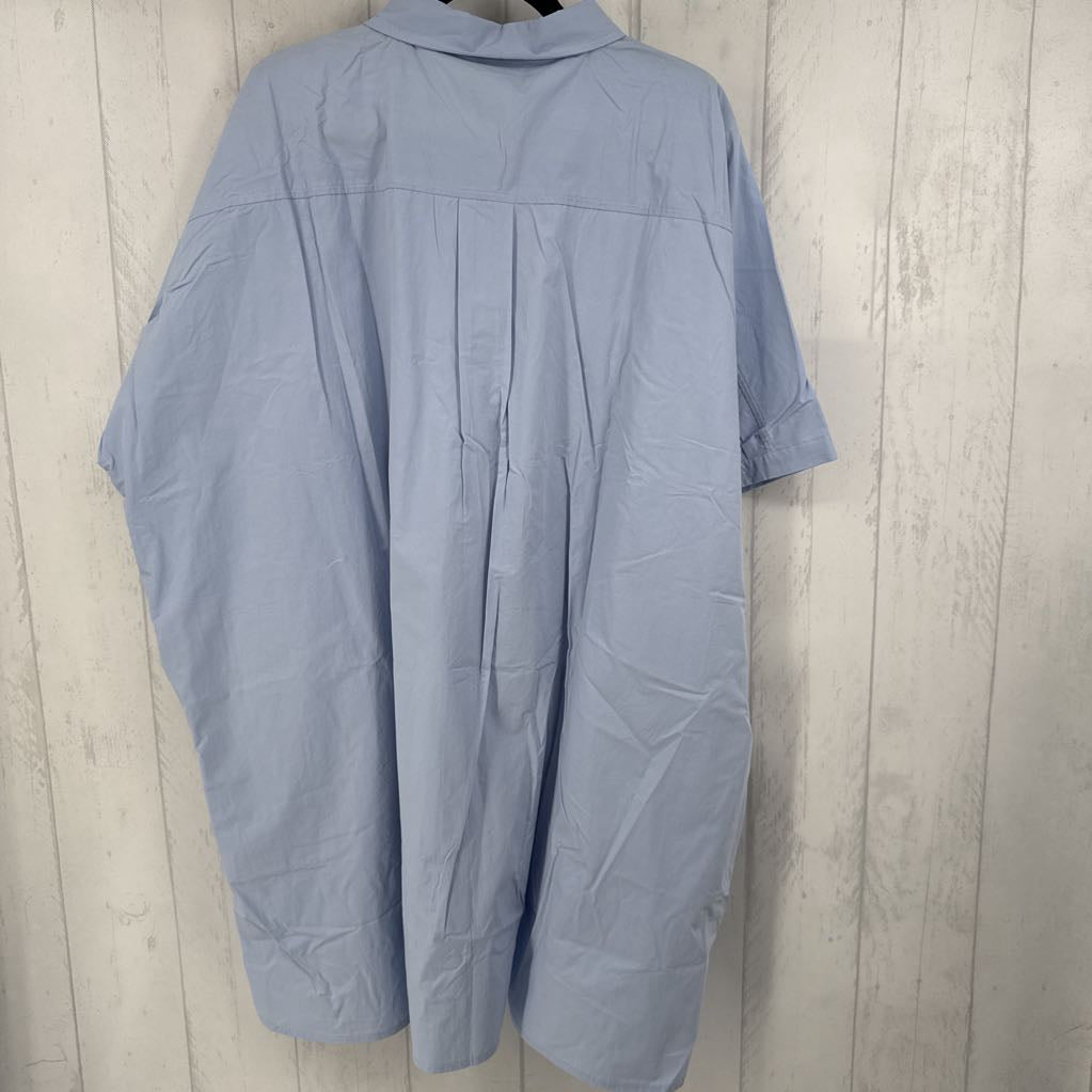 L cuff s/s button shirt dress