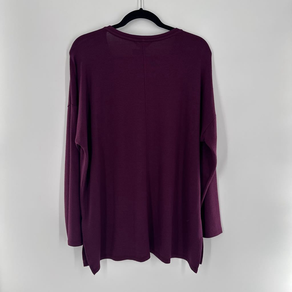 XL scoop neck l/s top