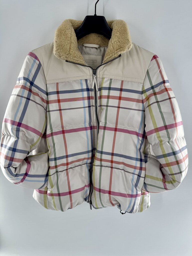 R398 L tattersall plaid down coat