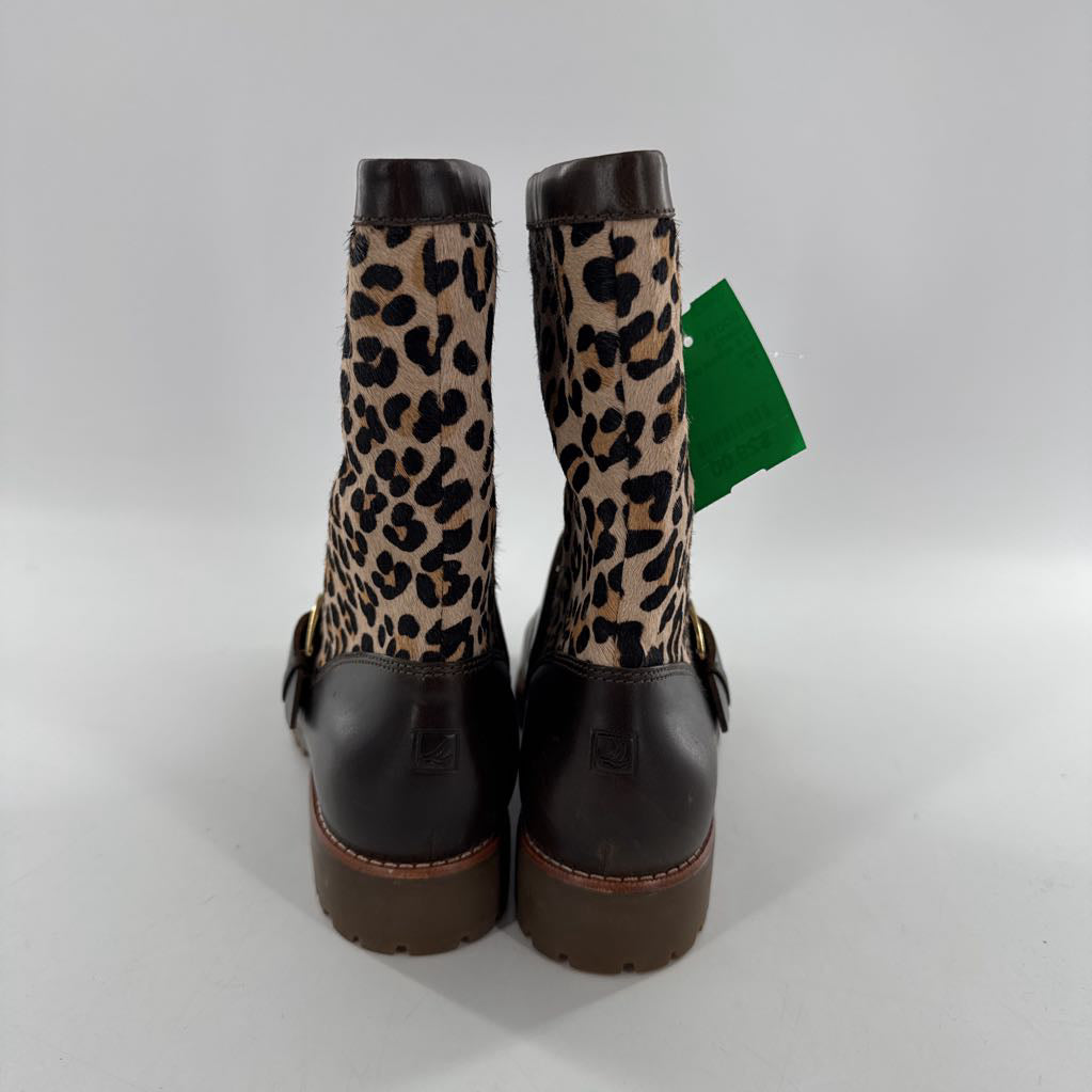 7.5 animal print buckle pull on boots