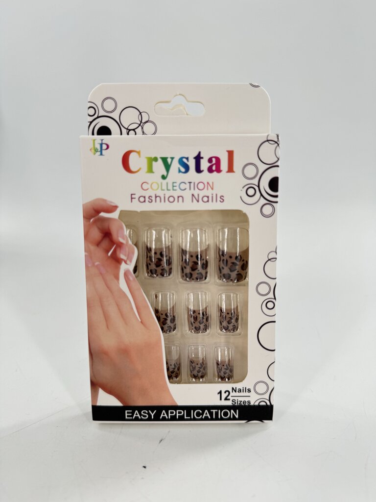 animal print press on nails-half animal print