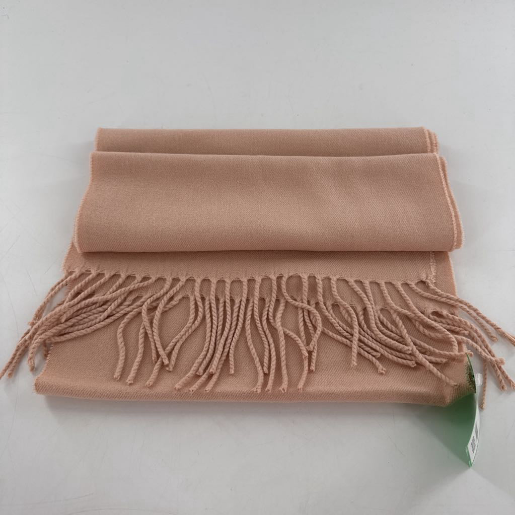solid fringe scarf-pnk