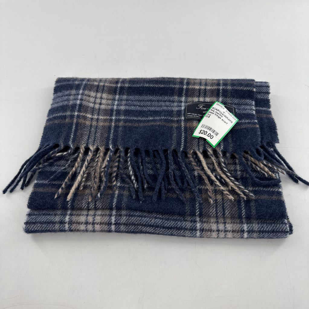 plaid fringe scarf