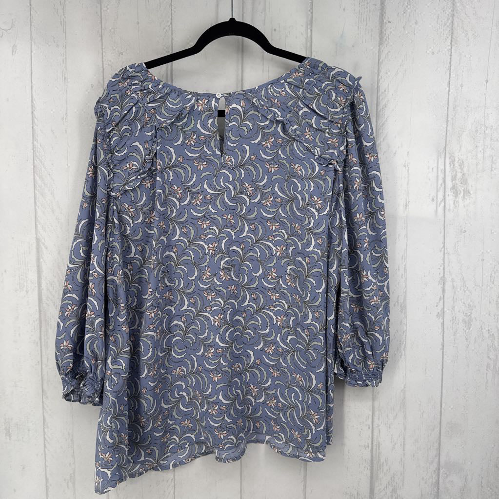 1X flo print 3/4 slv top