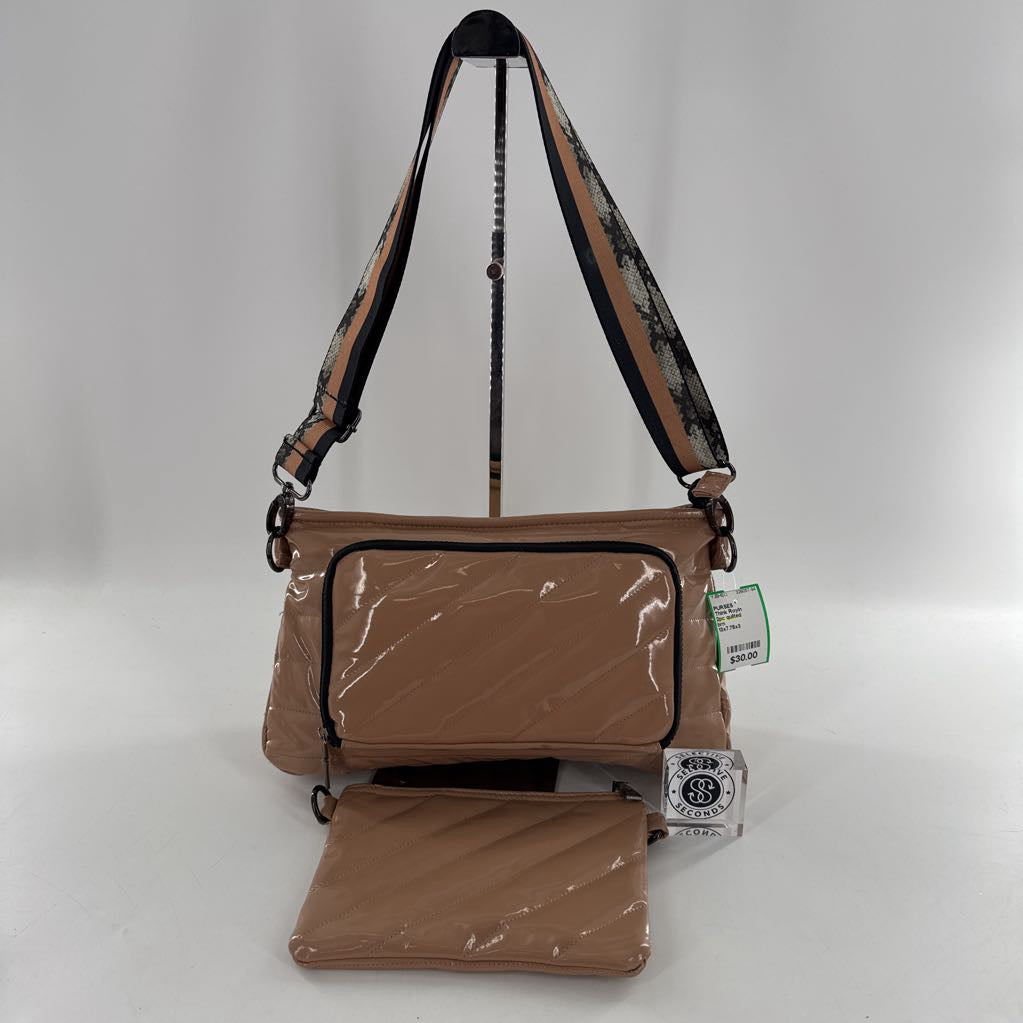 2pc quilted crossbody w/ pouch