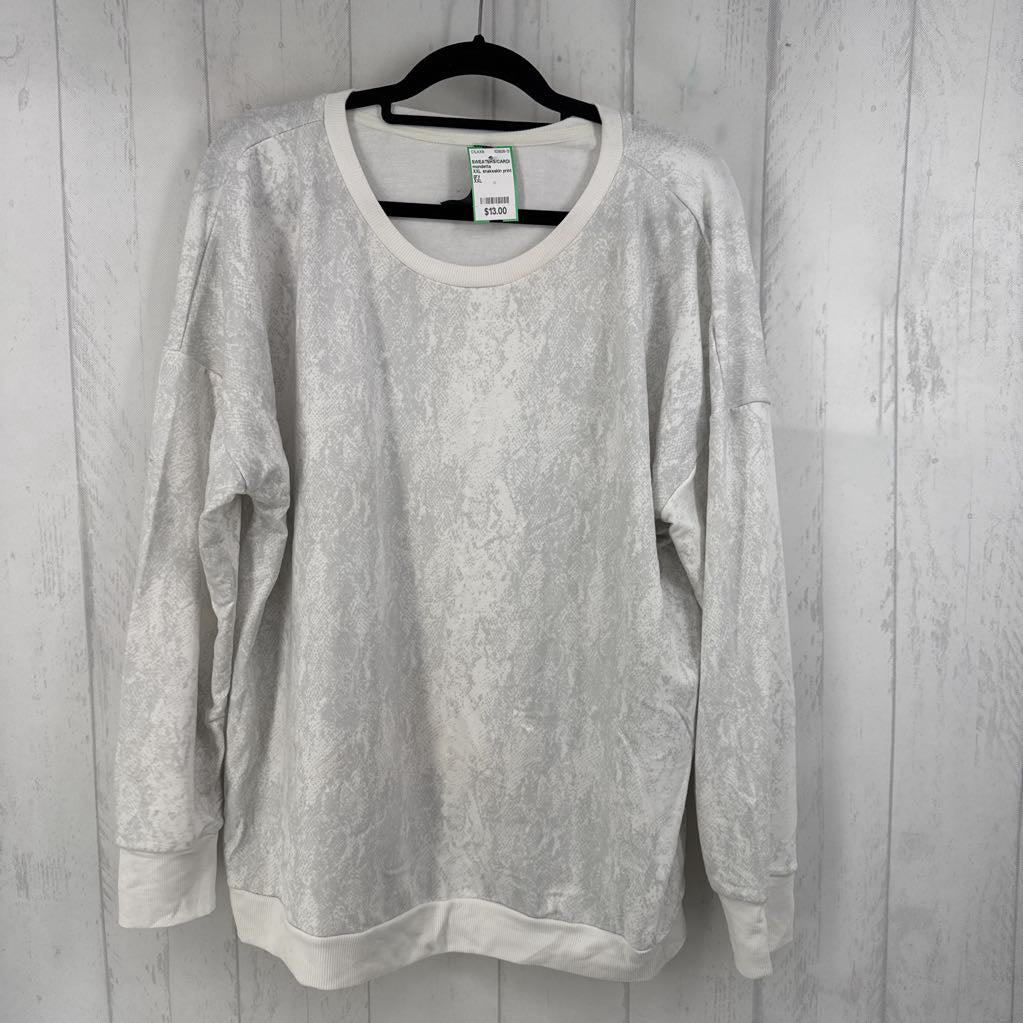 XXL snakeskin print crewneck sweatshirt