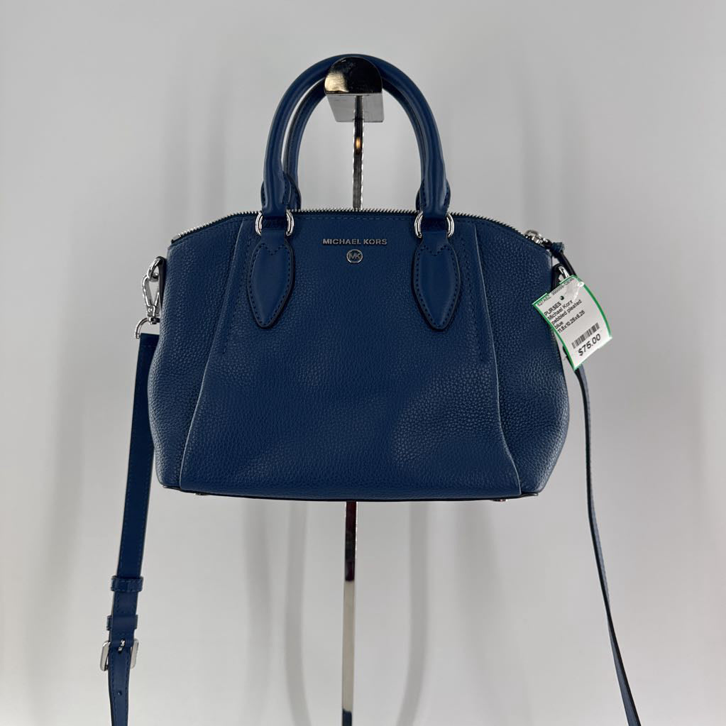 pebbled pleated satchel/crossbody