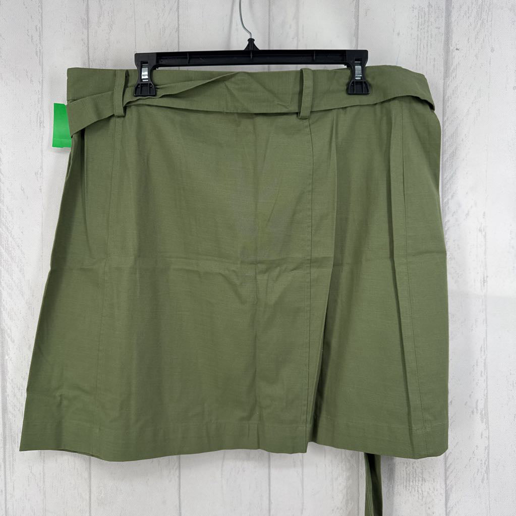 16 twill belted skirt