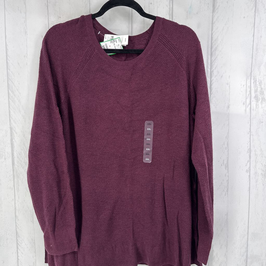 R45 XXL textured crewneck l/s top