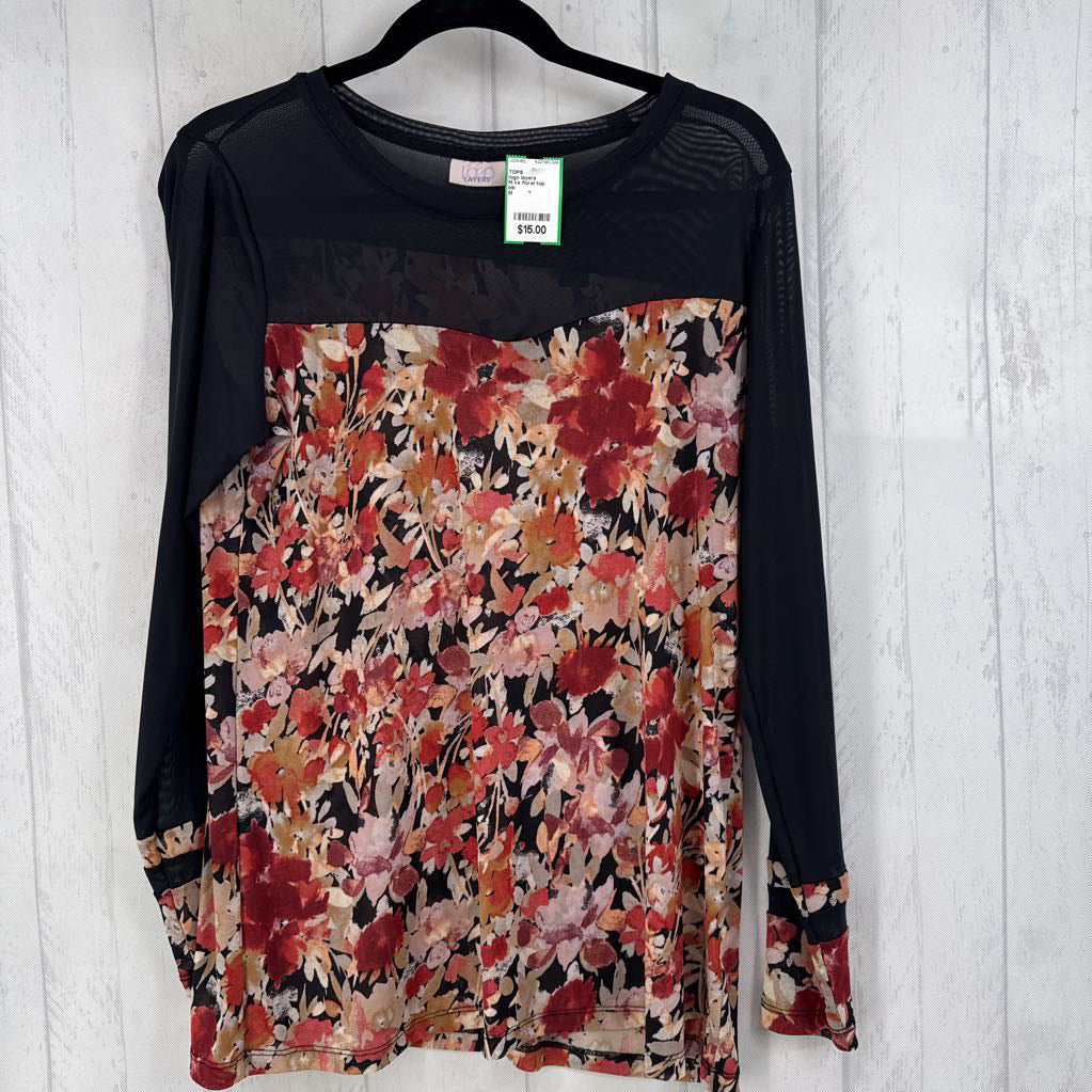 M l/s floral top