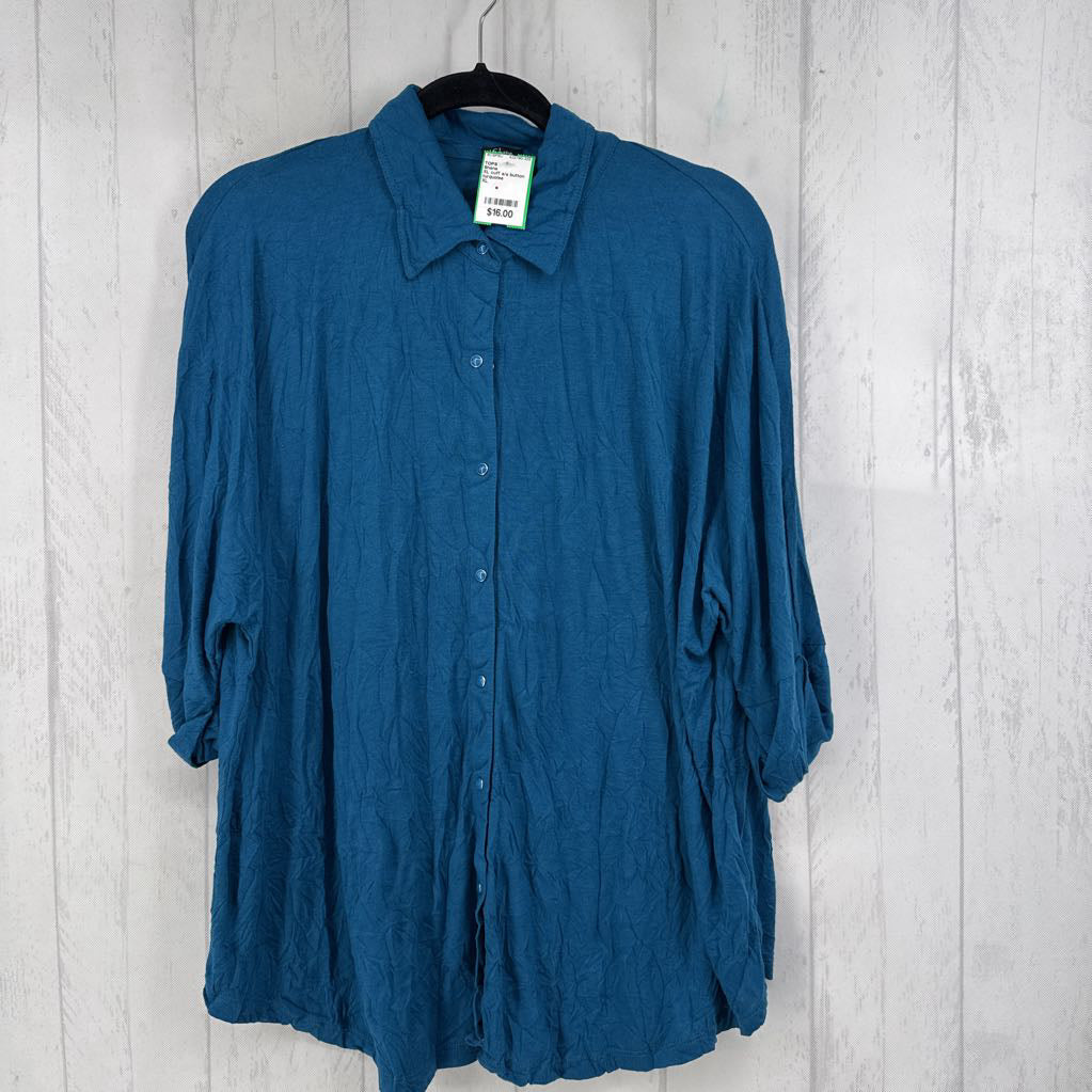 XL cuff s/s button top