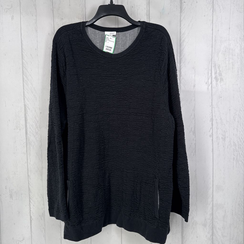 XL l/s textured top