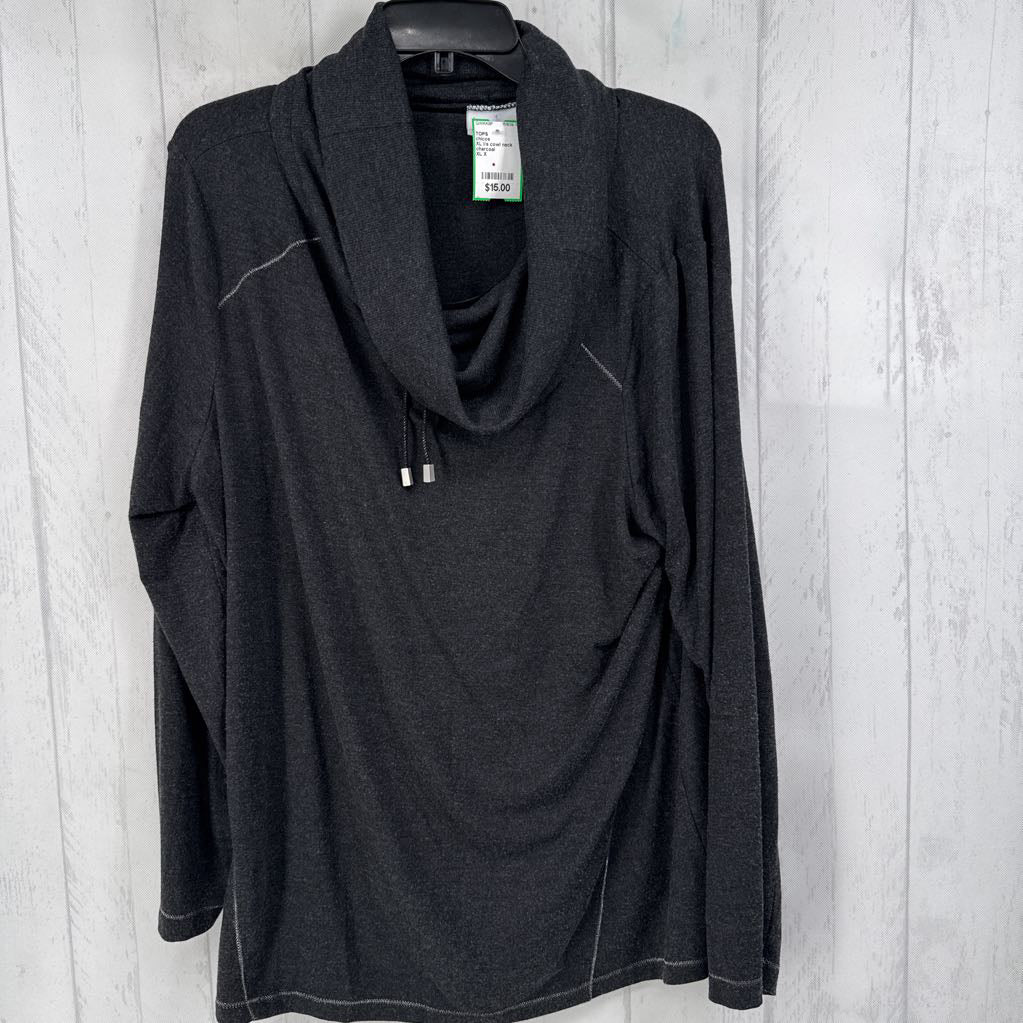 XL l/s cowl neck top
