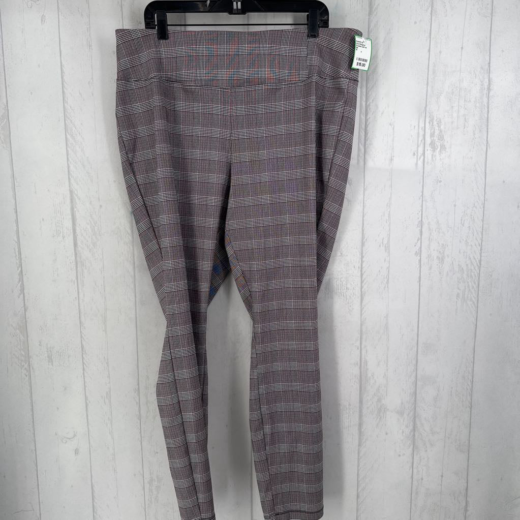 18 plaid pull on pants