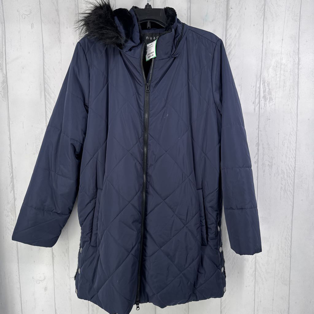 L faux fur lined parka