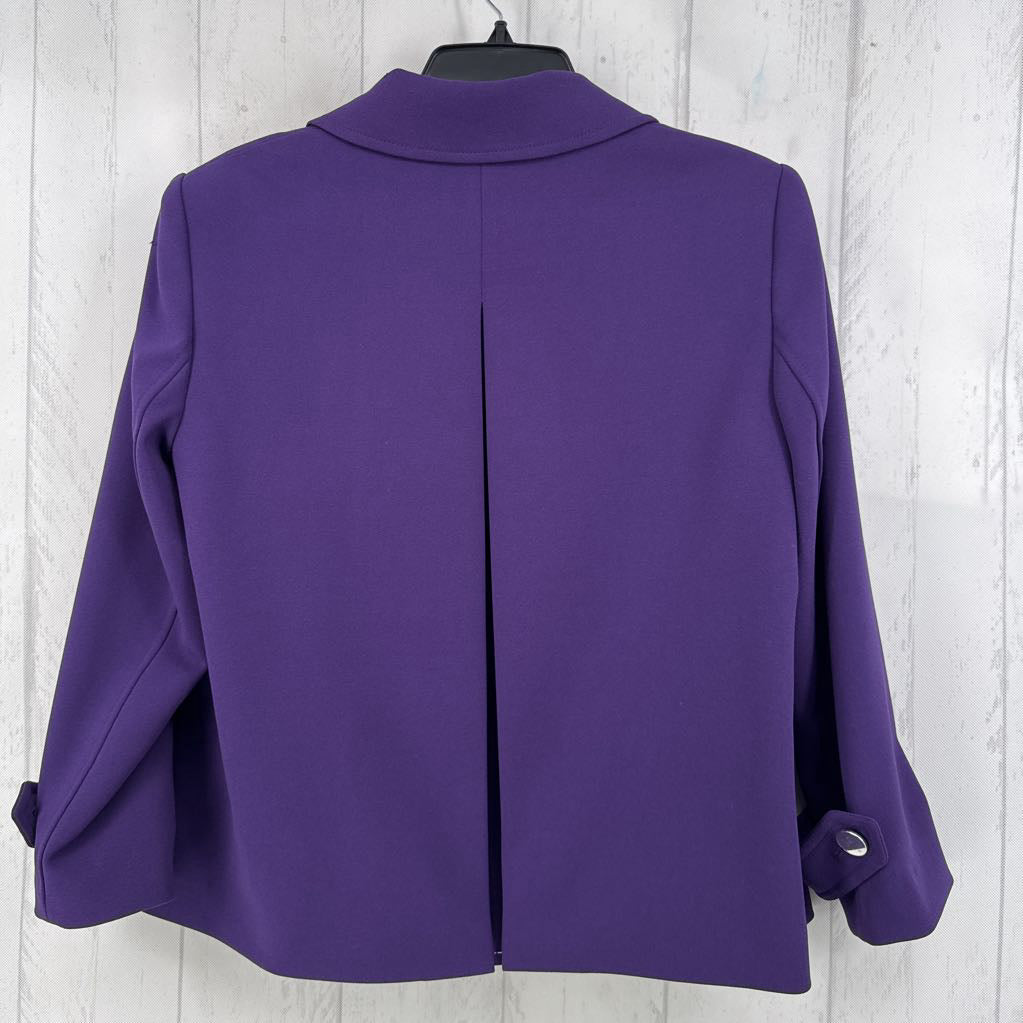 8 zip front boxy blazer