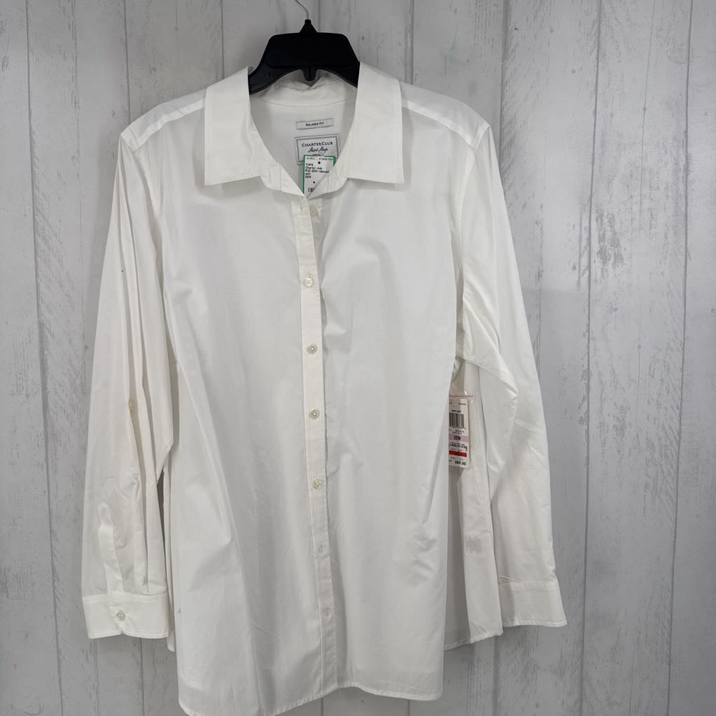 R32 22W relaxed fit button down l/s top