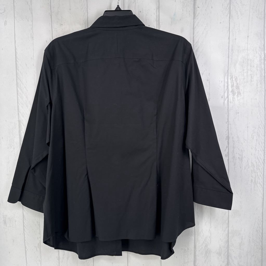 R75 3X non-iron button down 3/4 slv top